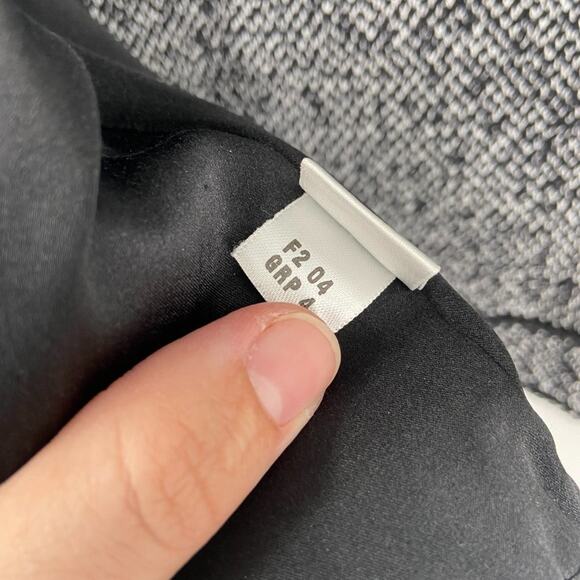 St. John Collection Gray Black Tweed Zip Jacket Leather Panels Size S - Picture 3 of 8